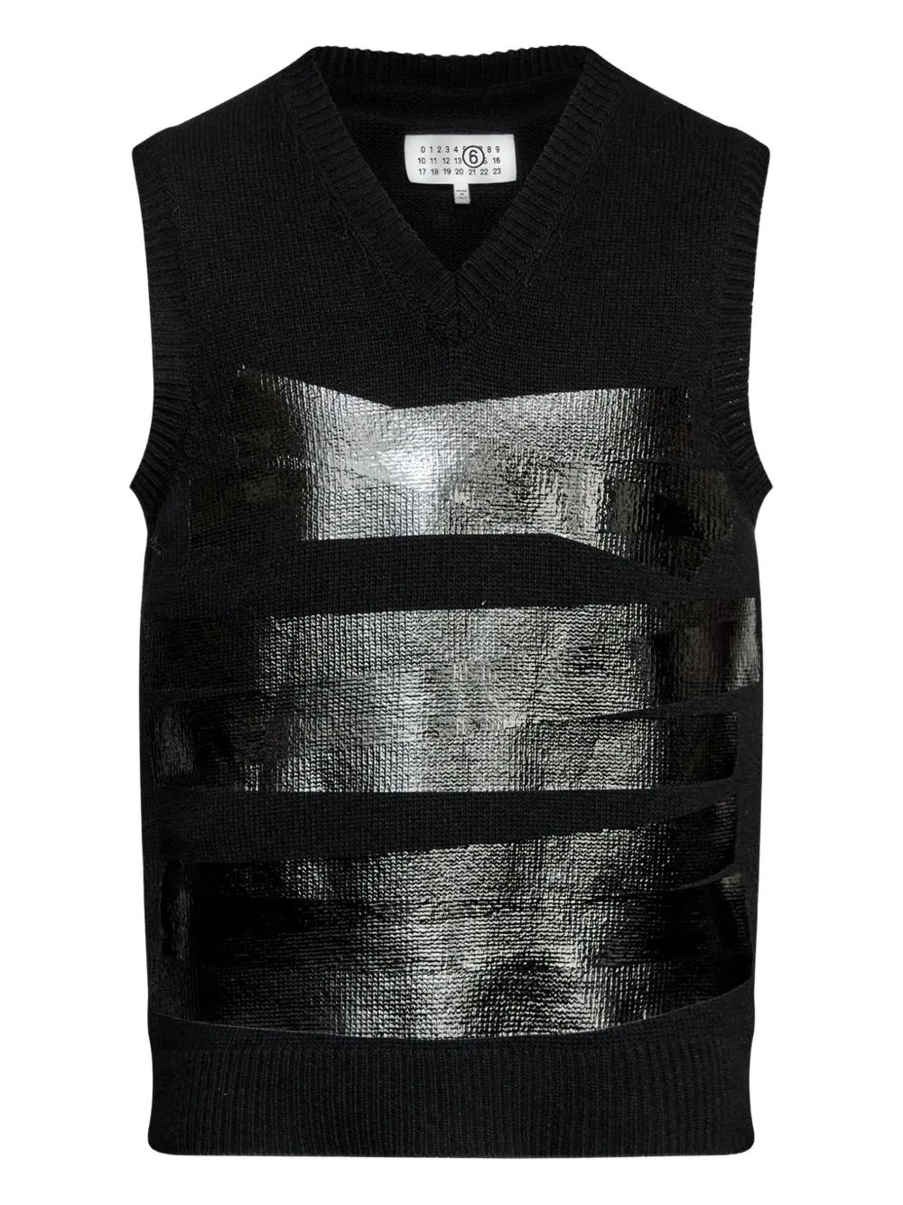 MM6 Maison Margiela Gilet met V-hals Zwart