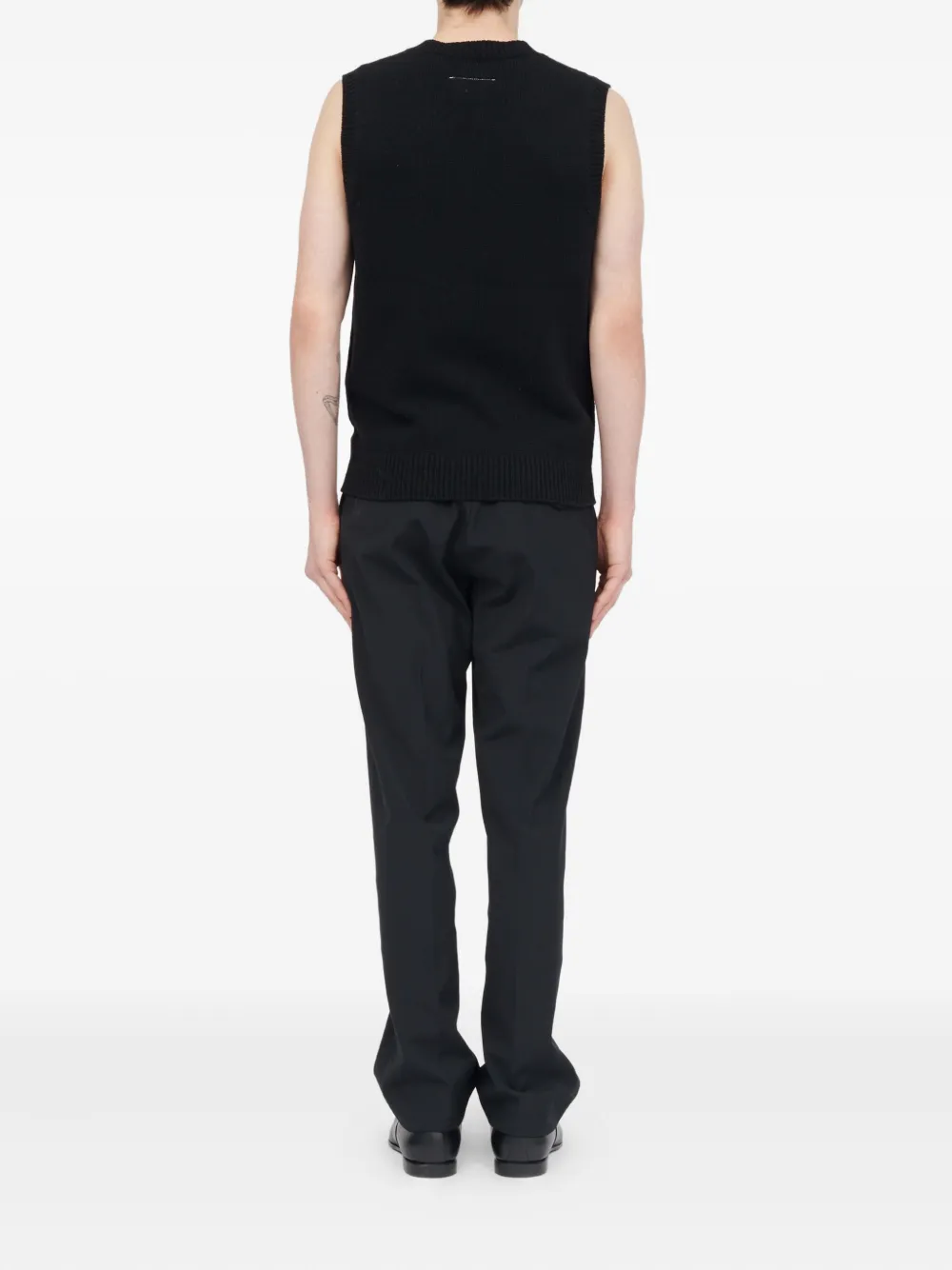 MM6 Maison Margiela Gilet met V-hals Zwart