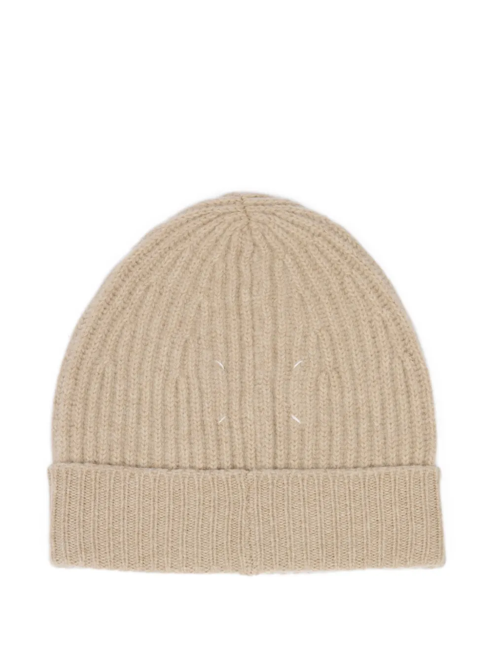Maison Margiela ribbed wool beanie | Neutrals | Image 1
