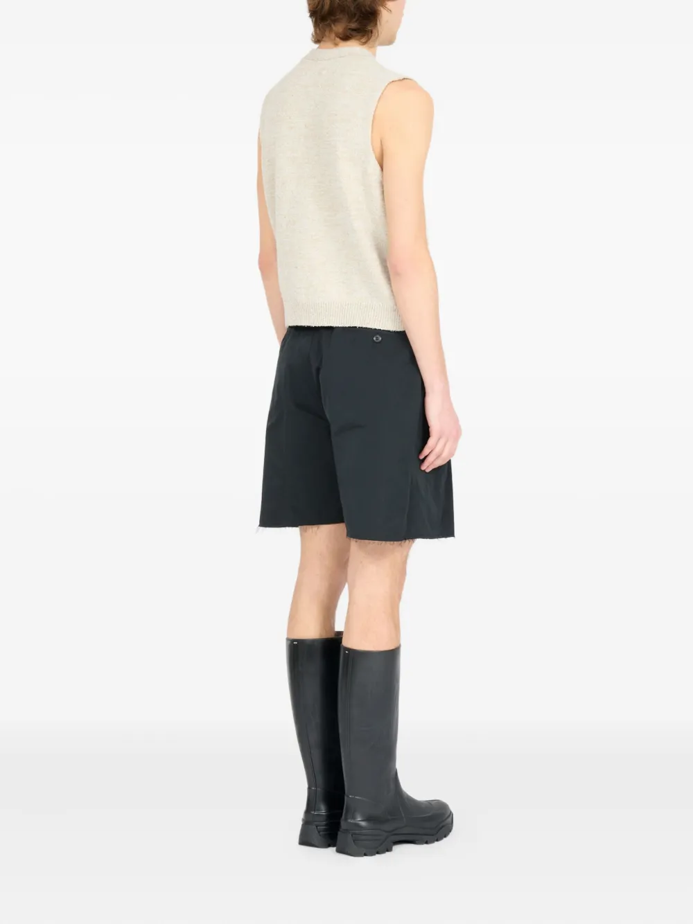 Maison Margiela Gebreide spencer met V-hals Beige