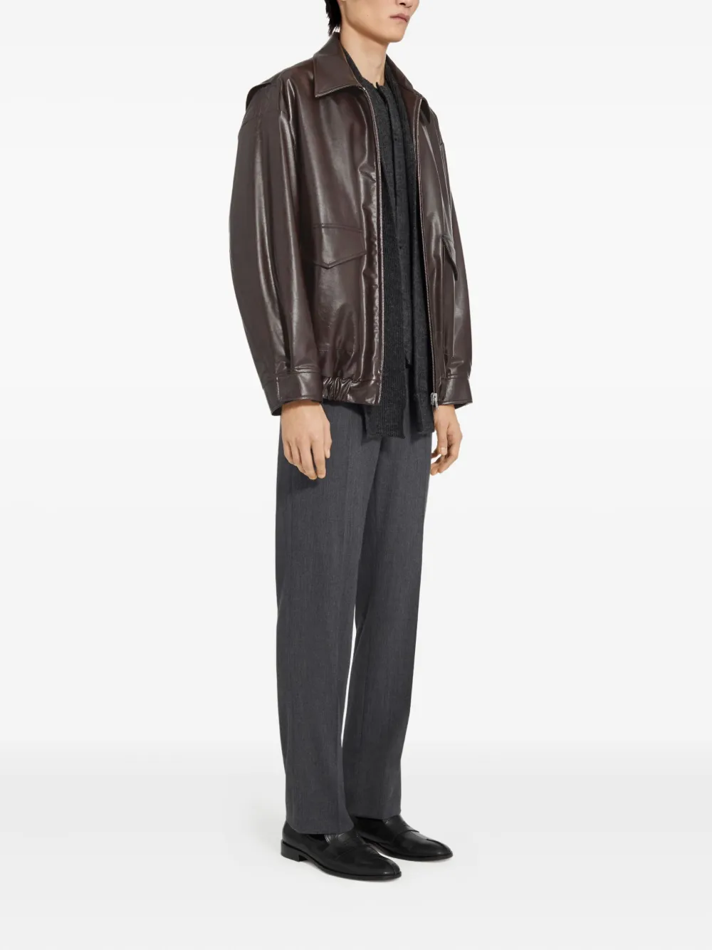 MM6 Maison Margiela Bomberjack met zakdetail Rood