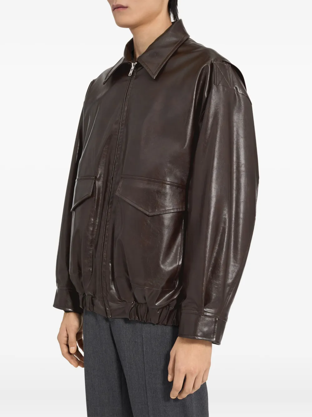 MM6 Maison Margiela Bomberjack met zakdetail Rood