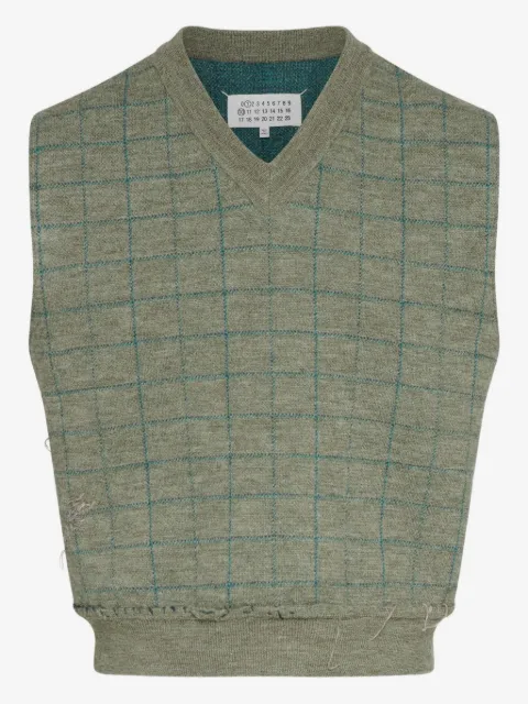 Maison Margiela débardeur en maille à carreaux