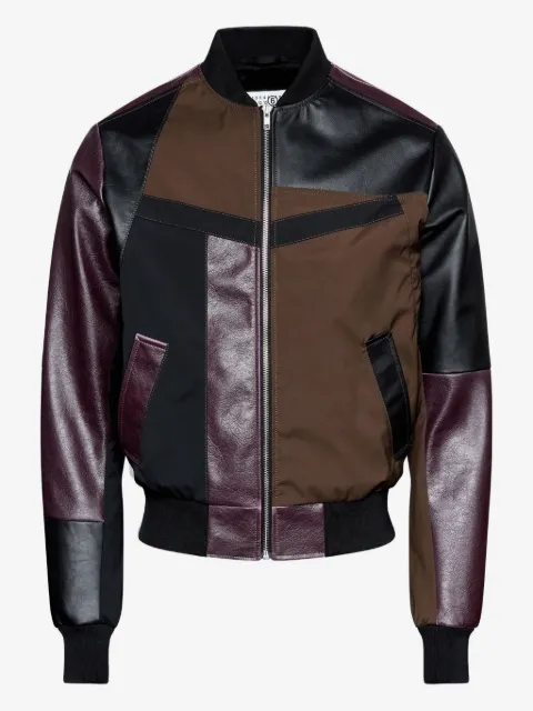 MM6 Maison Margiela leather-paneled bomber jacket