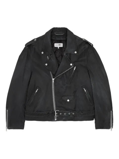 MM6 Maison Margiela asymmetrical-zip biker jacket