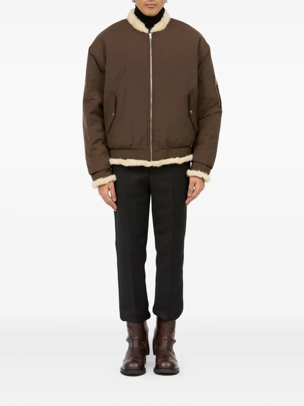 MM6 Maison Margiela shearling-lining bomber jacket | Bomber Jackets | Image 2
