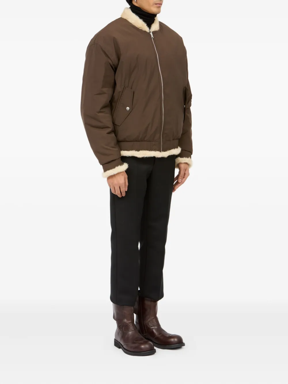 MM6 Maison Margiela Lammy bomberjack Bruin