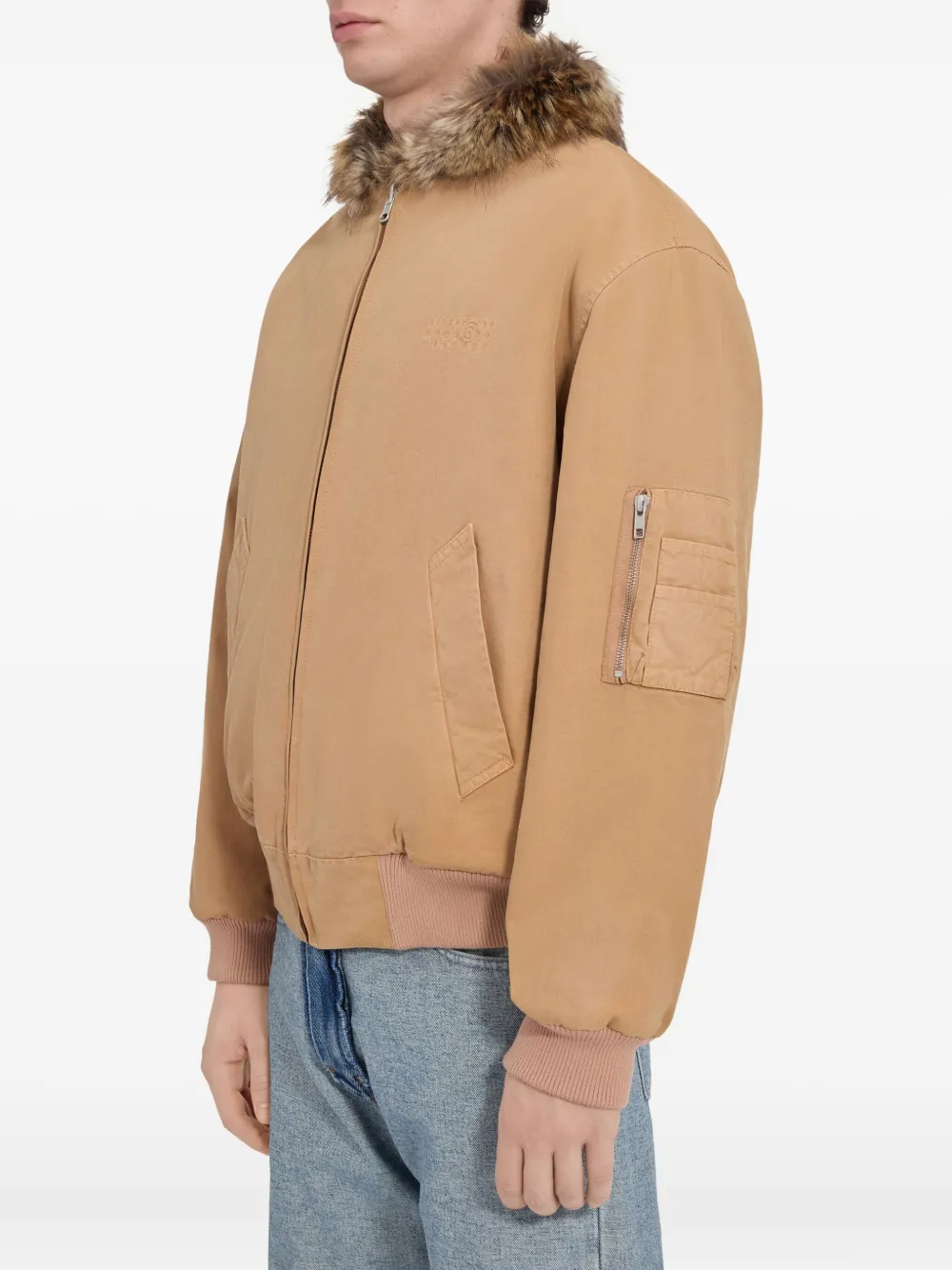 MM6 Maison Margiela Omkeerbaar katoenen jack Bruin