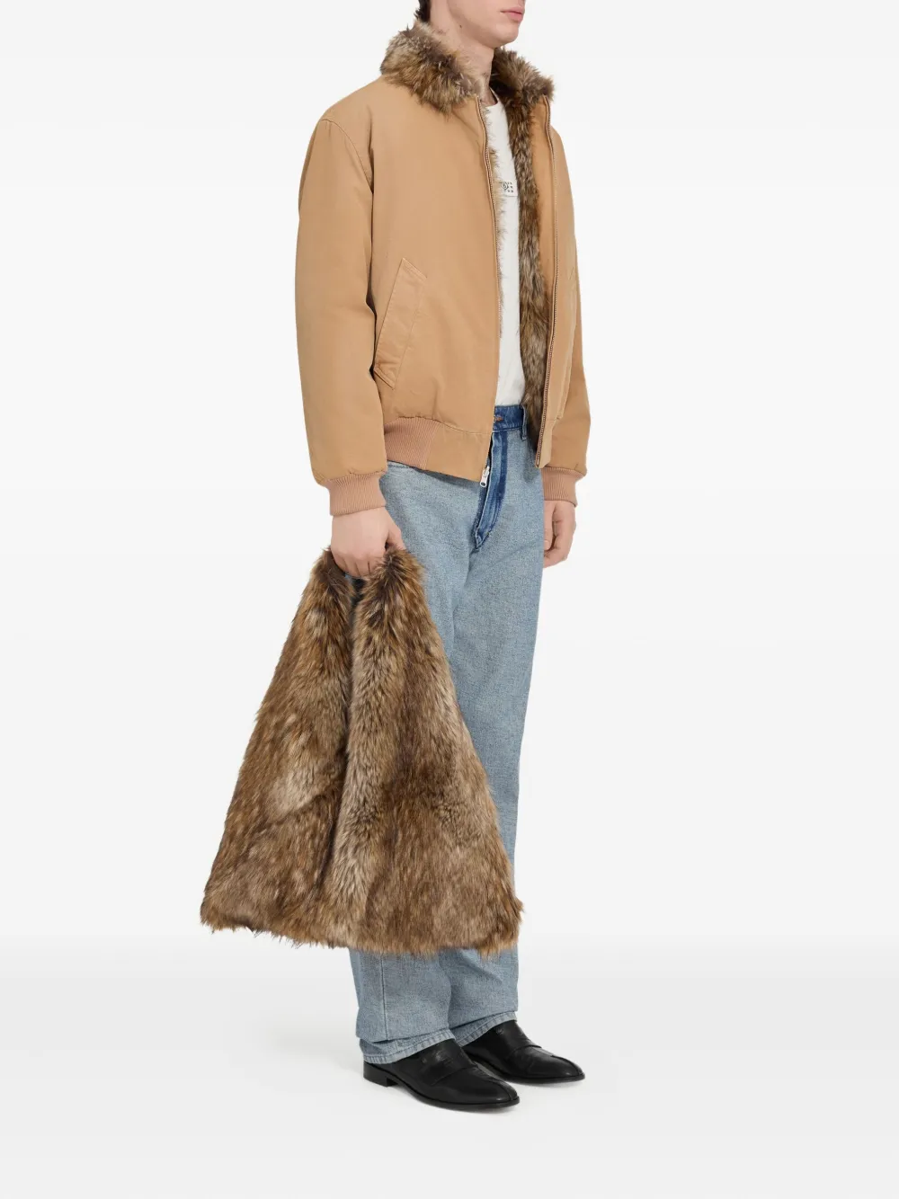 MM6 Maison Margiela Omkeerbaar katoenen jack Bruin