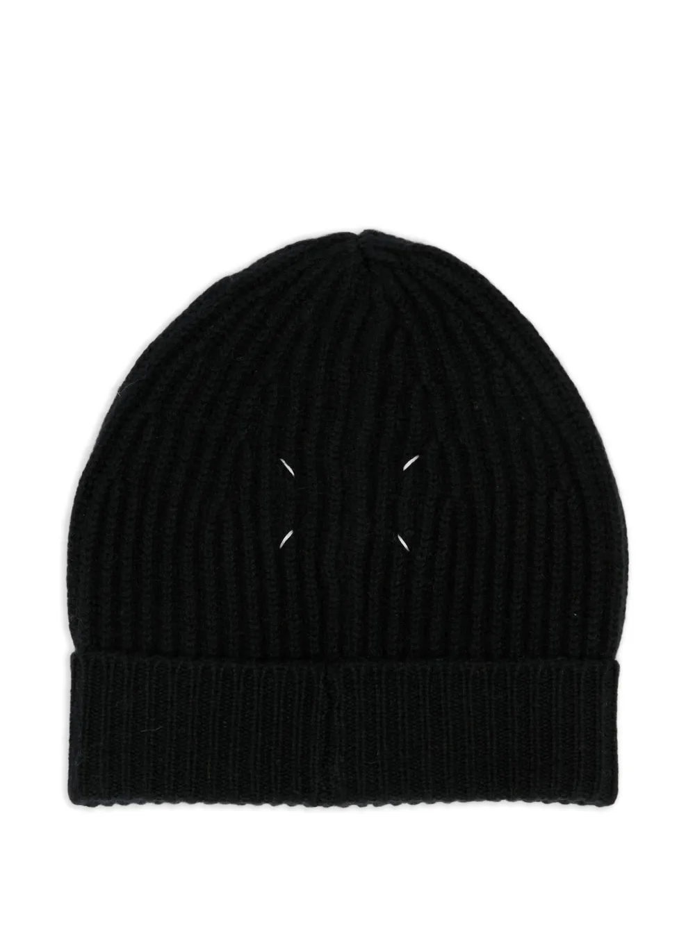 Maison Margiela ribbed wool beanie | Black | Image 1
