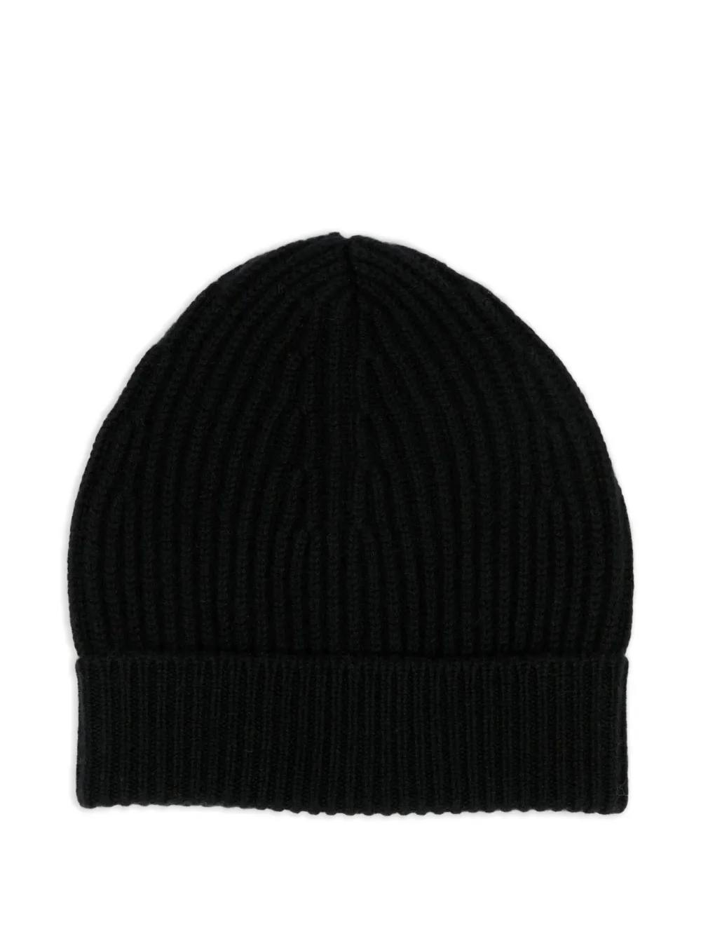 Maison Margiela Ribbed Wool Beanie In Black