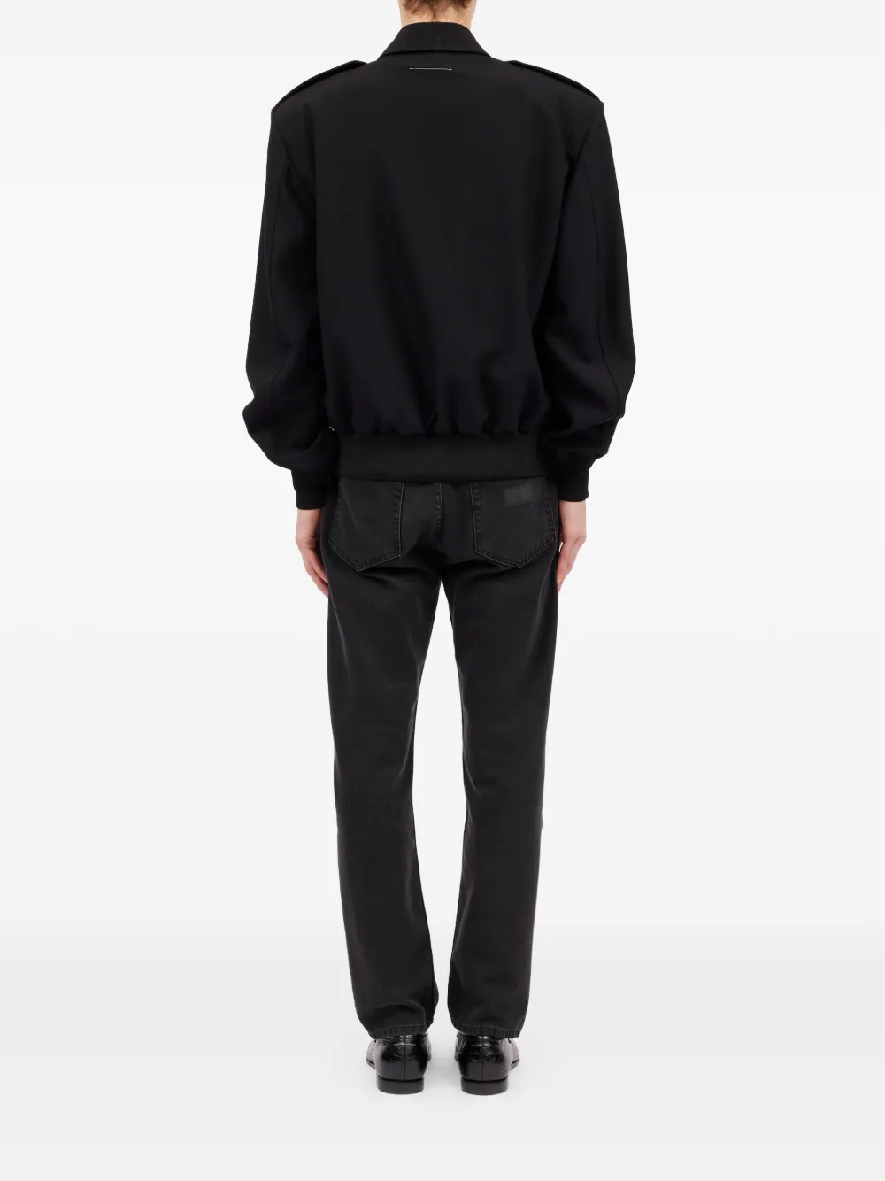 MM6 Maison Margiela Jack met kraag Zwart