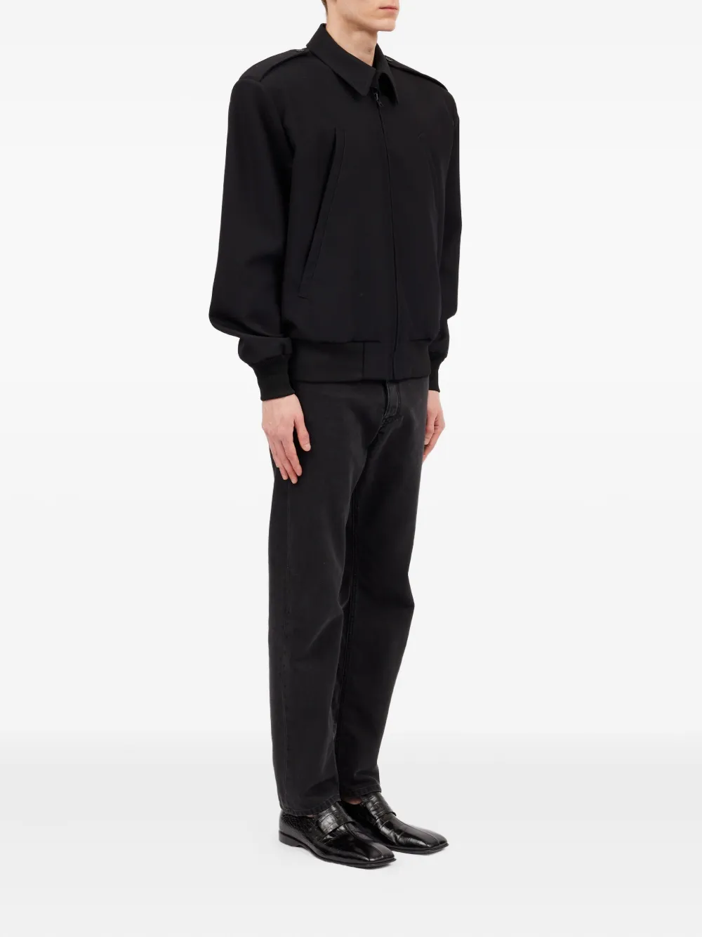 MM6 Maison Margiela Jack met kraag Zwart