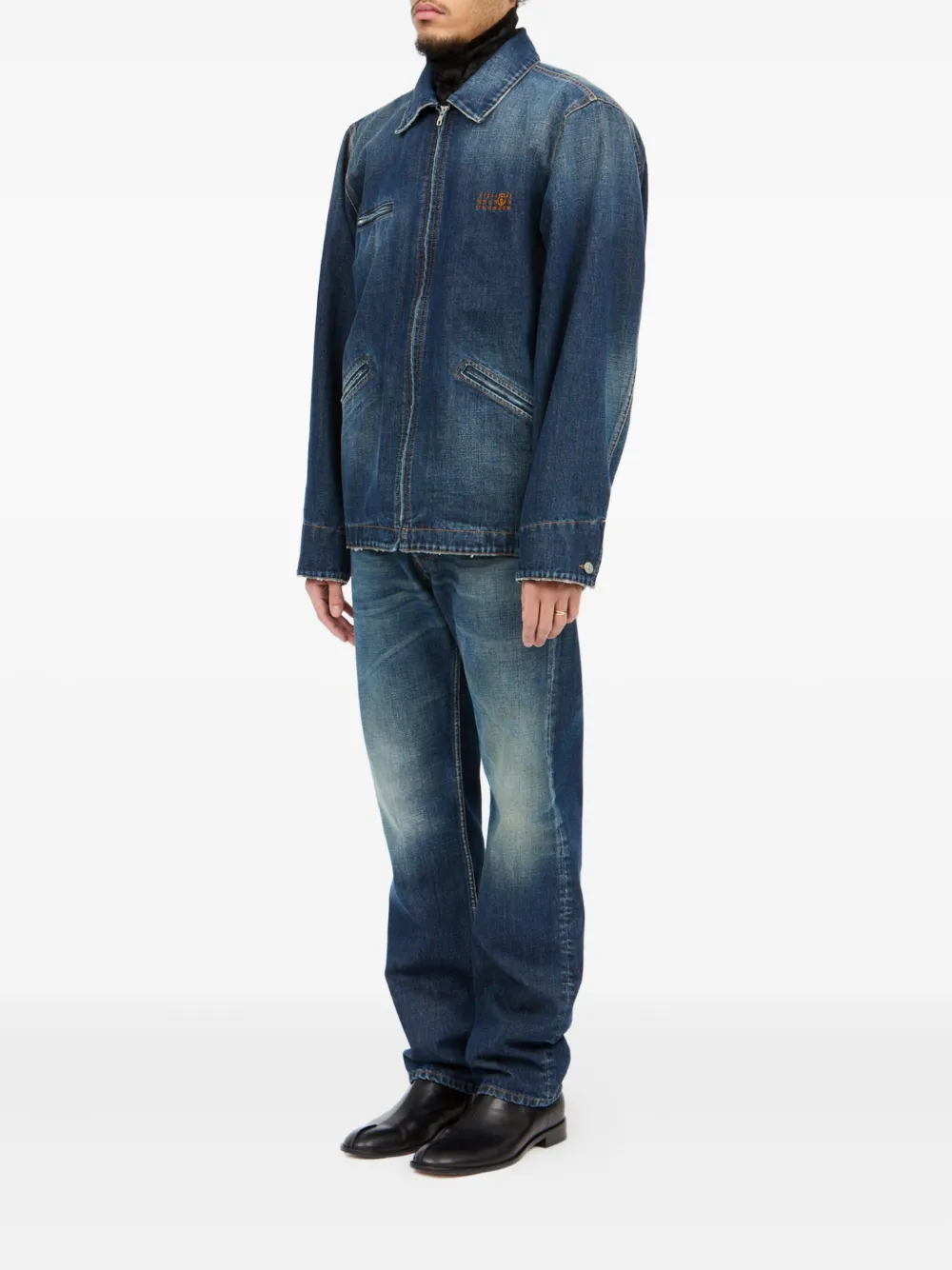 MM6 Maison Margiela Denim jack Blauw