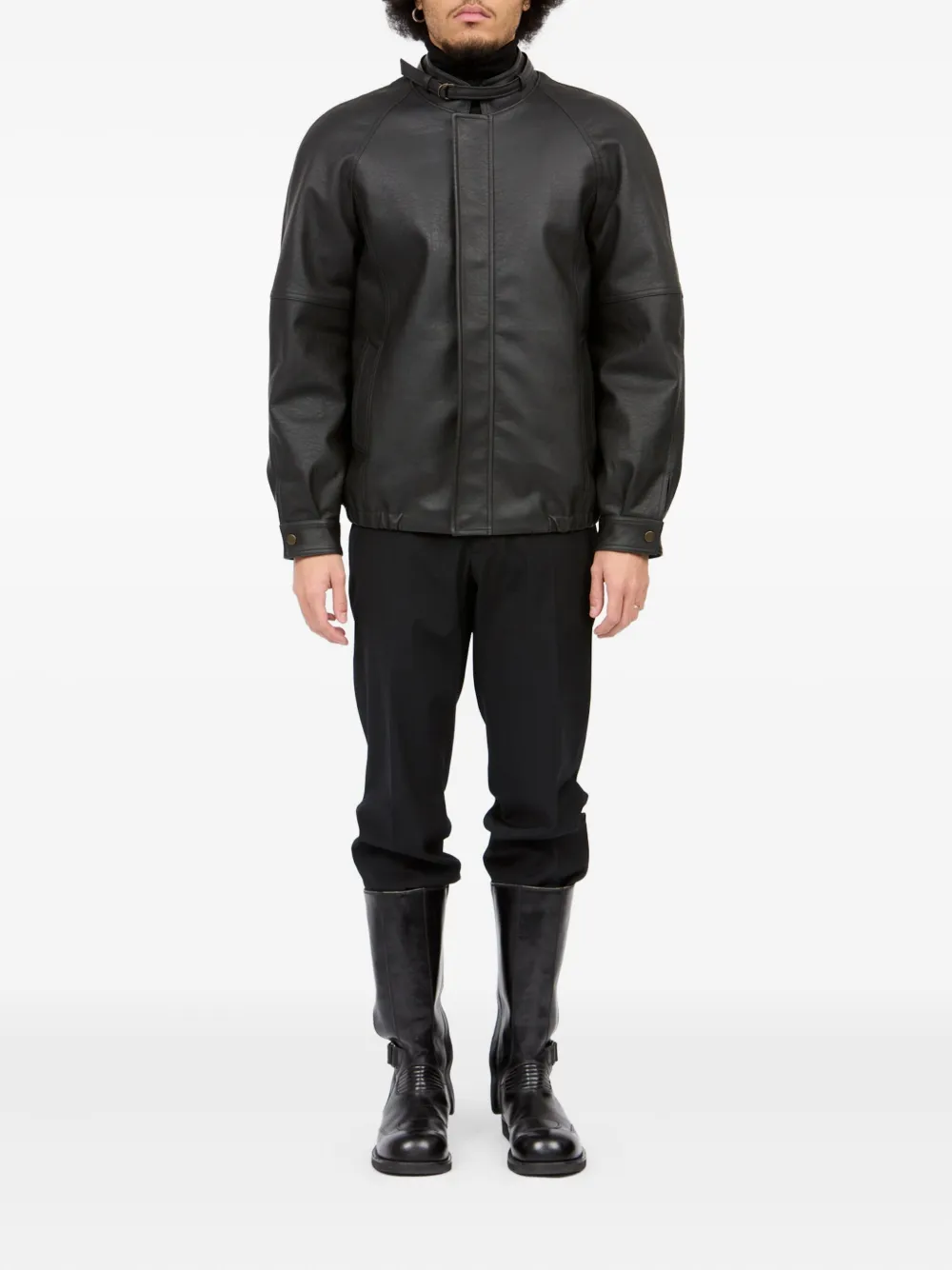 MM6 Maison Margiela Jack met raglan mouwen en ceintuur Zwart