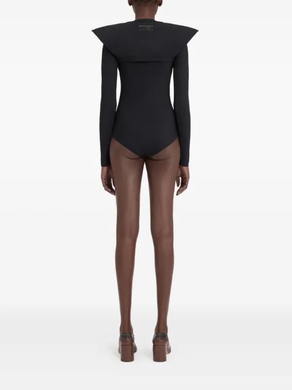 MM6 Maison Margiela shoulder-padded Shrug | Black | FARFETCH