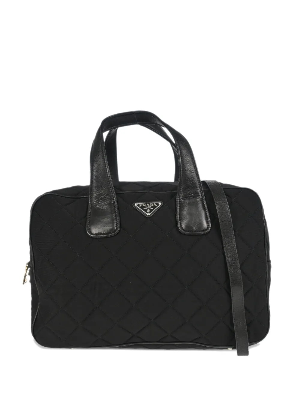 Prada Pre-Owned 2010s logo-plaque two-way tote bag | svart | Image 1