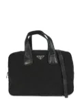 Prada Pre-Owned 2010s logo-plaque two-way tote bag - Black