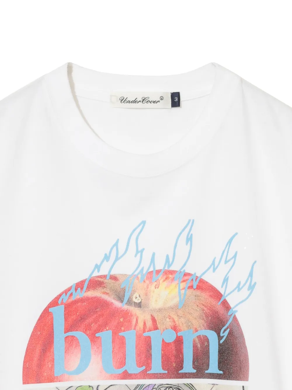 Undercover T-shirt met appelprint Wit