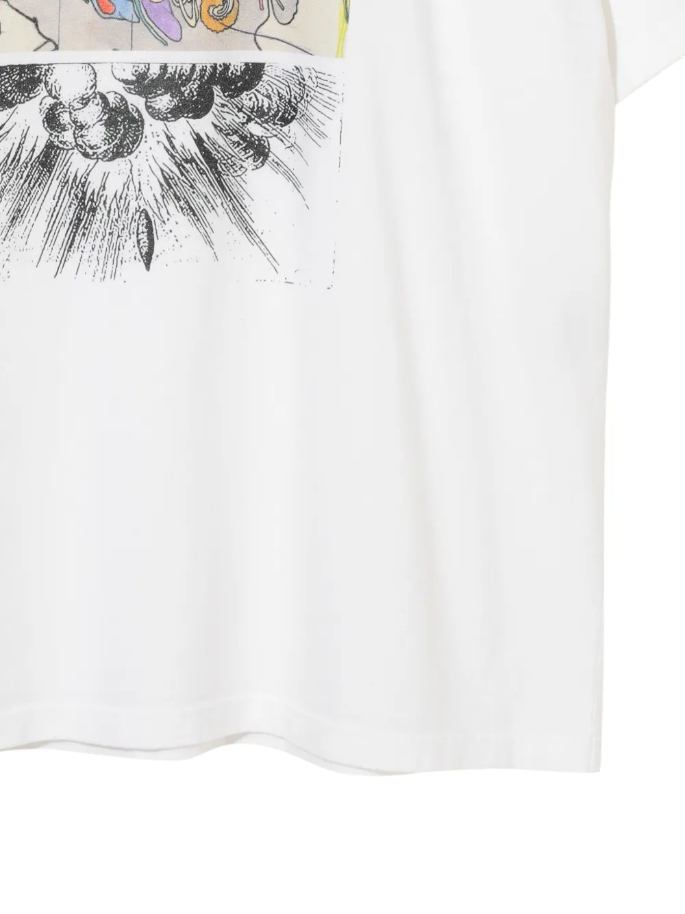 Undercover T-shirt met appelprint Wit