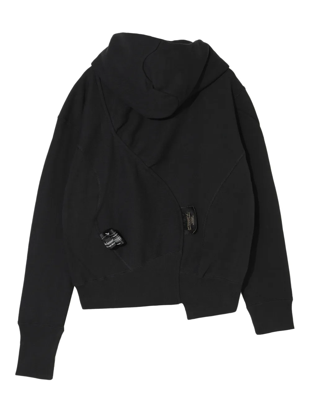 Undercover zip-fastening hoodie - Zwart