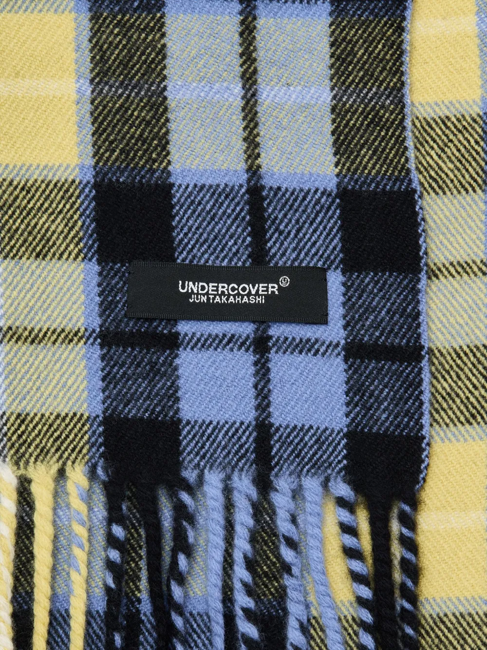Undercover Geruite sjaal met franje - Blauw