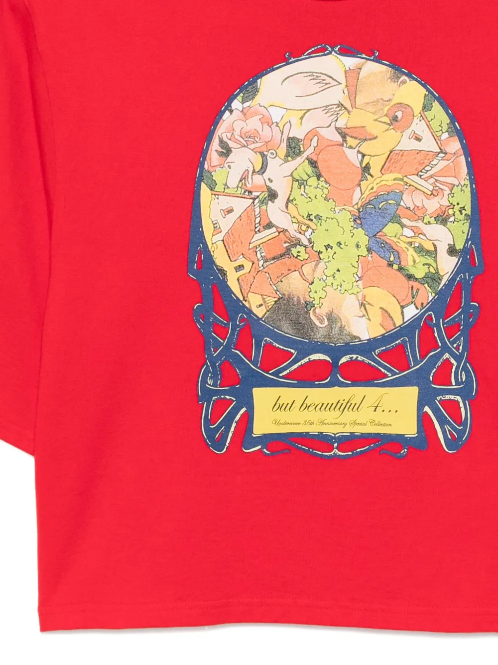 Undercover Katoenen T-shirt met grafische print Rood