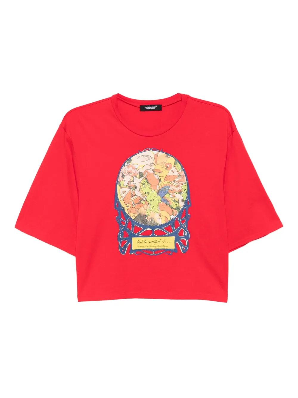 Undercover graphic-print cotton T-shirt | Red | Image 1