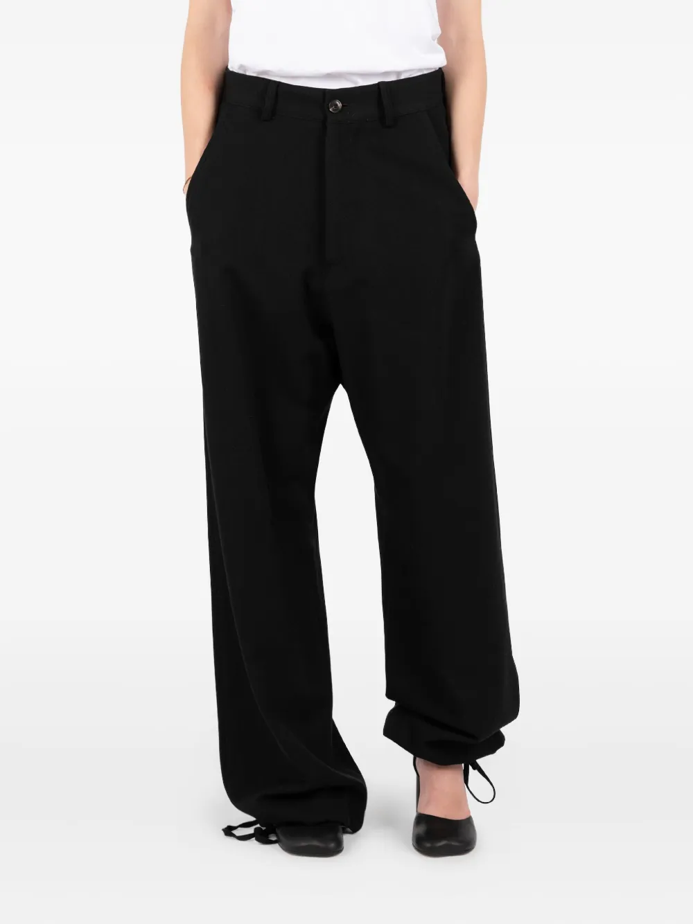 Société Anonyme Broek met trekkoorden bij de pijpen Zwart