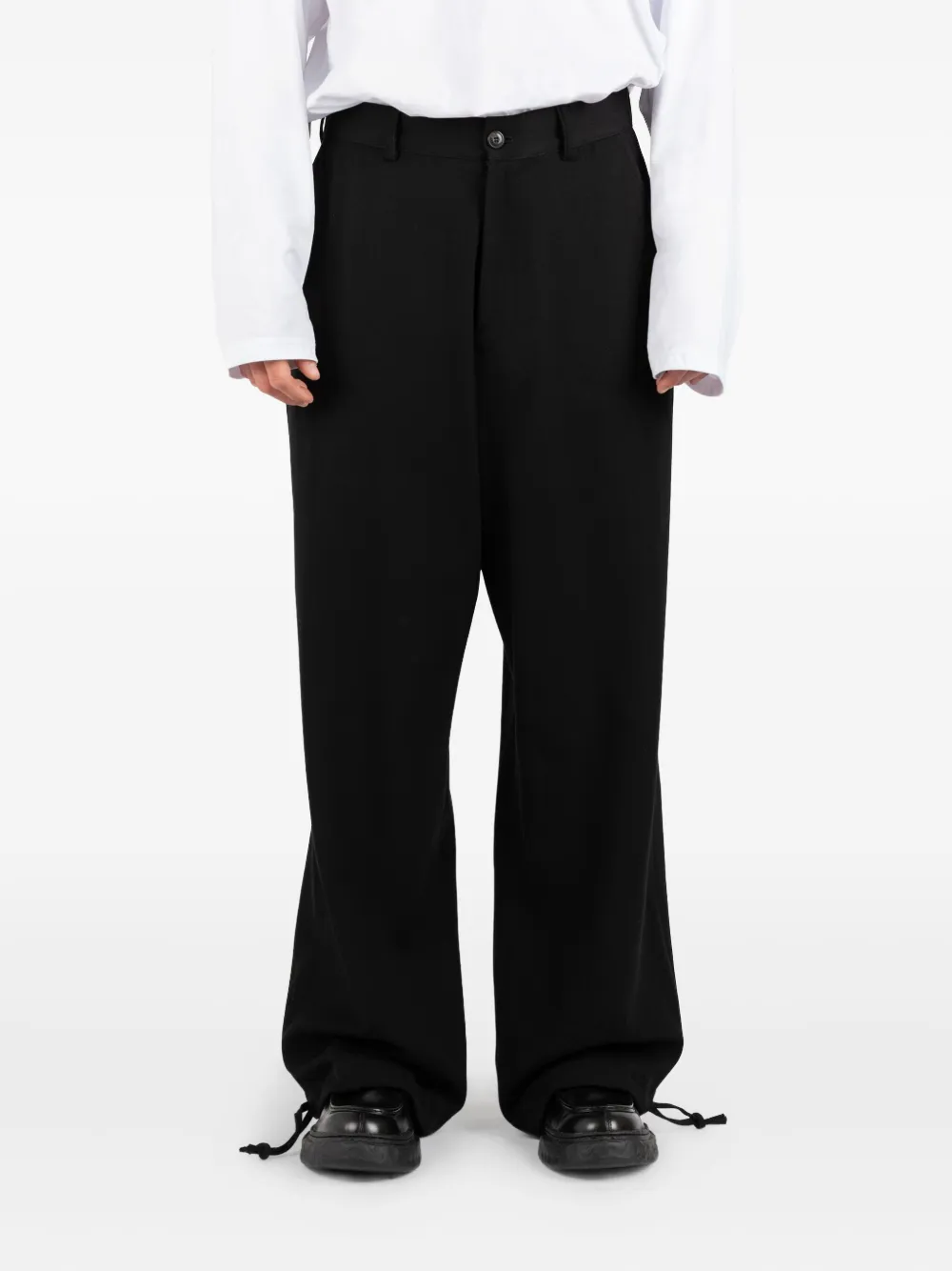 Société Anonyme Broek met trekkoorden bij de pijpen Zwart