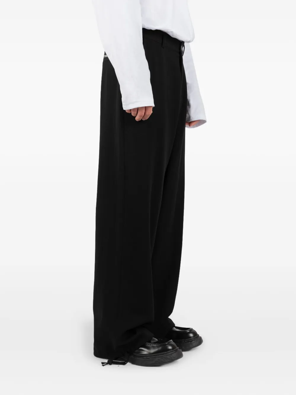 Société Anonyme Broek met trekkoorden bij de pijpen Zwart