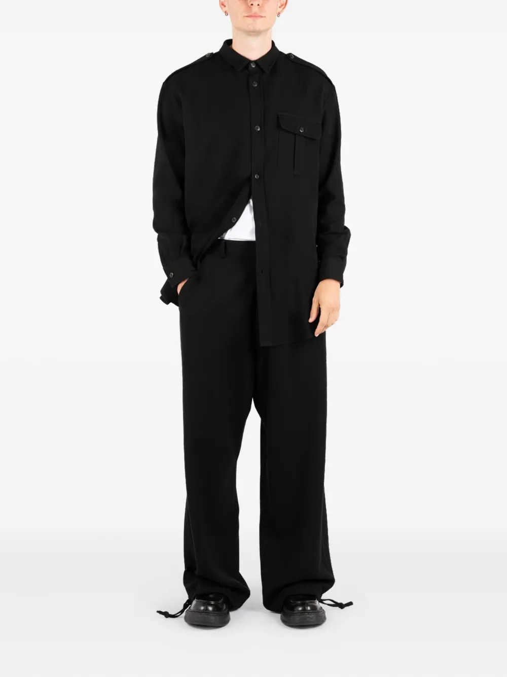 Société Anonyme Broek met trekkoorden bij de pijpen Zwart