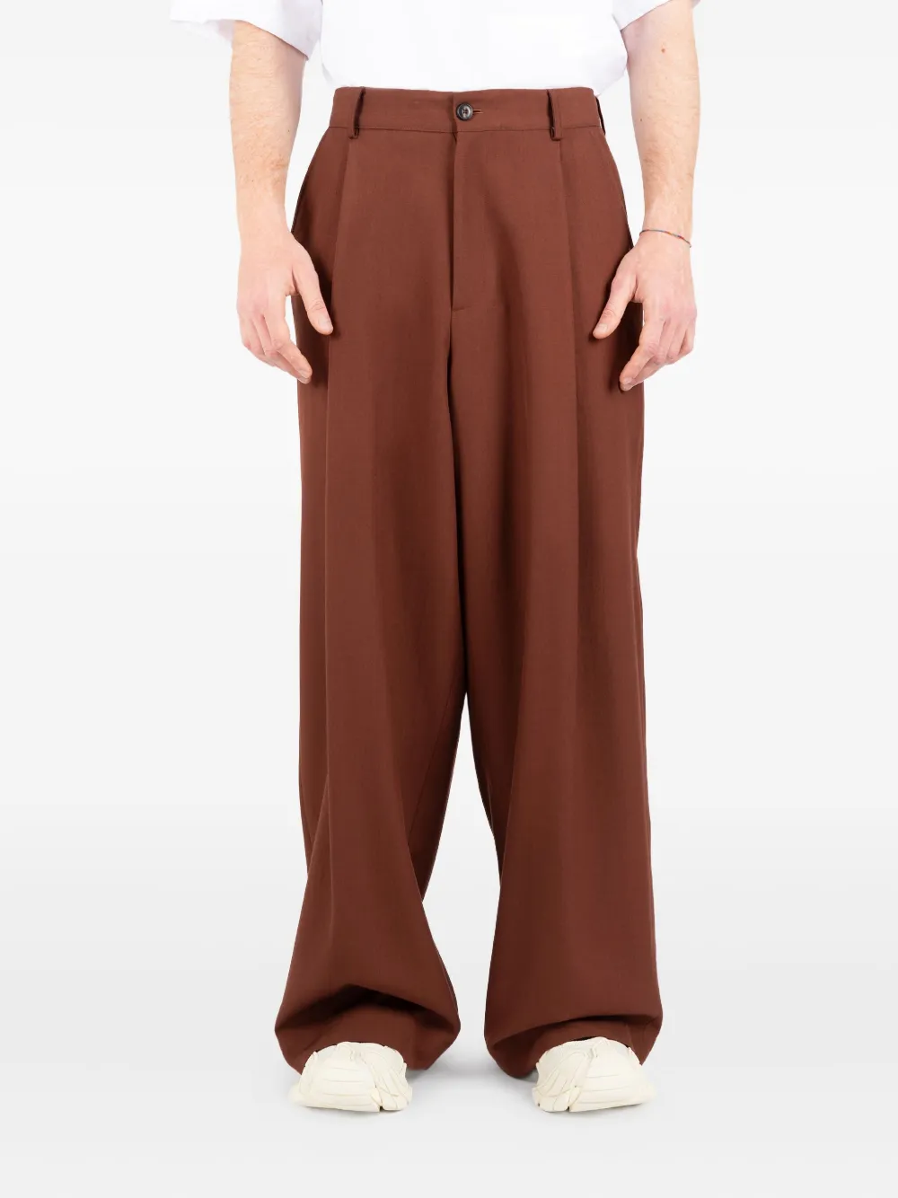 Société Anonyme Geplooide broek Bruin