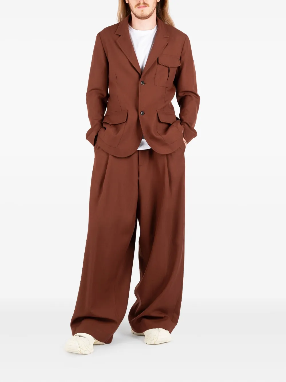 Société Anonyme Geplooide broek Bruin
