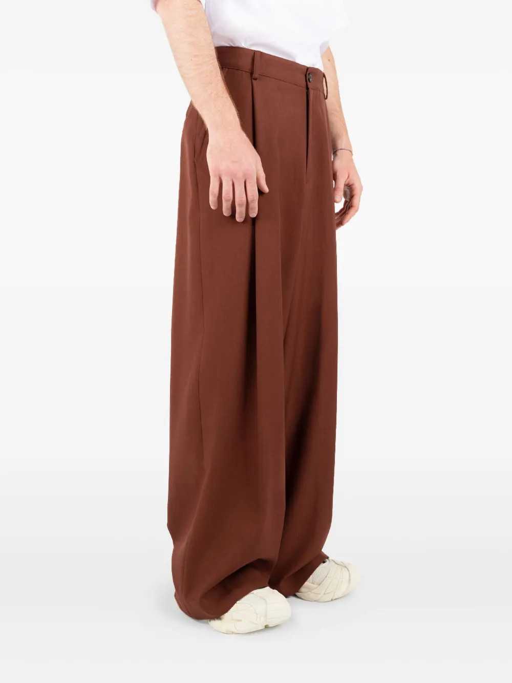 Société Anonyme Geplooide broek Bruin