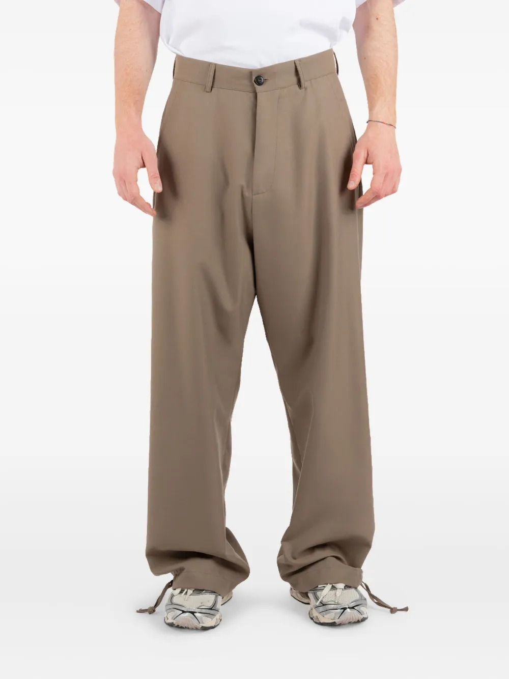 Société Anonyme Broek met trekkoorden bij de pijpen Beige