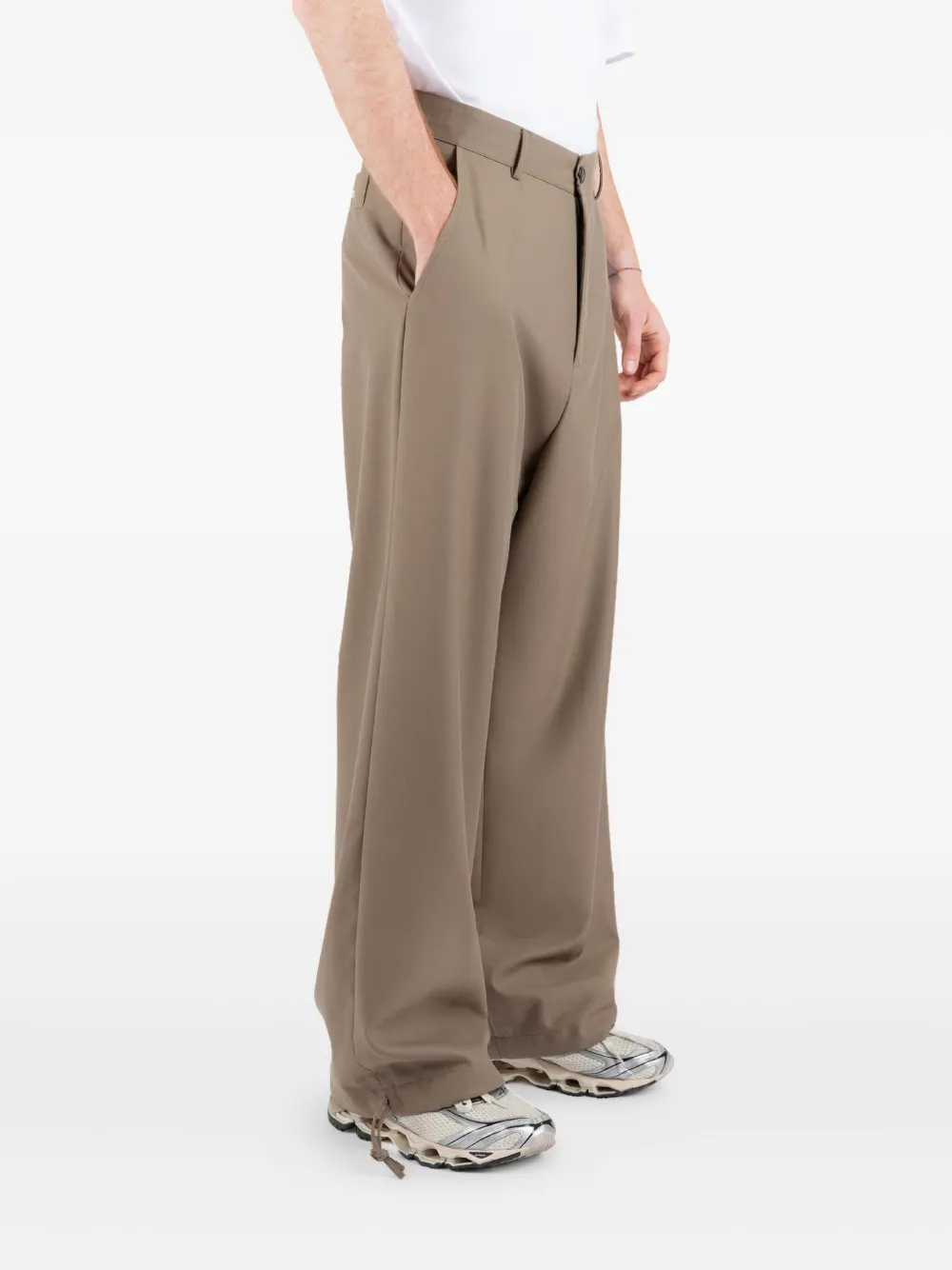 Société Anonyme Broek met trekkoorden bij de pijpen Beige