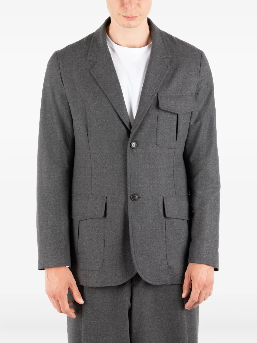 Société Anonyme Blazer met opgestikte zak en twee knopen Grijs