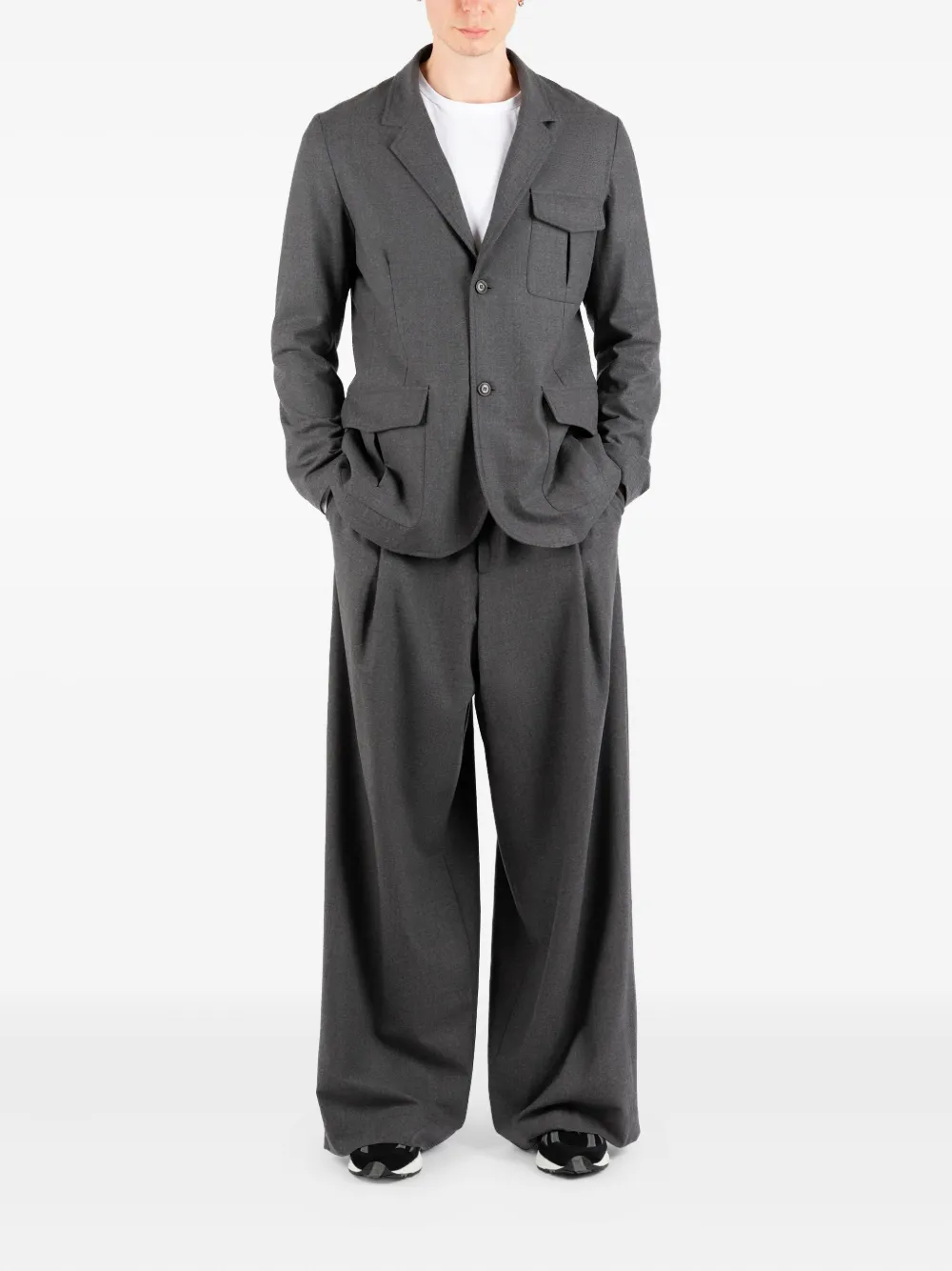 Société Anonyme Blazer met opgestikte zak en twee knopen Grijs