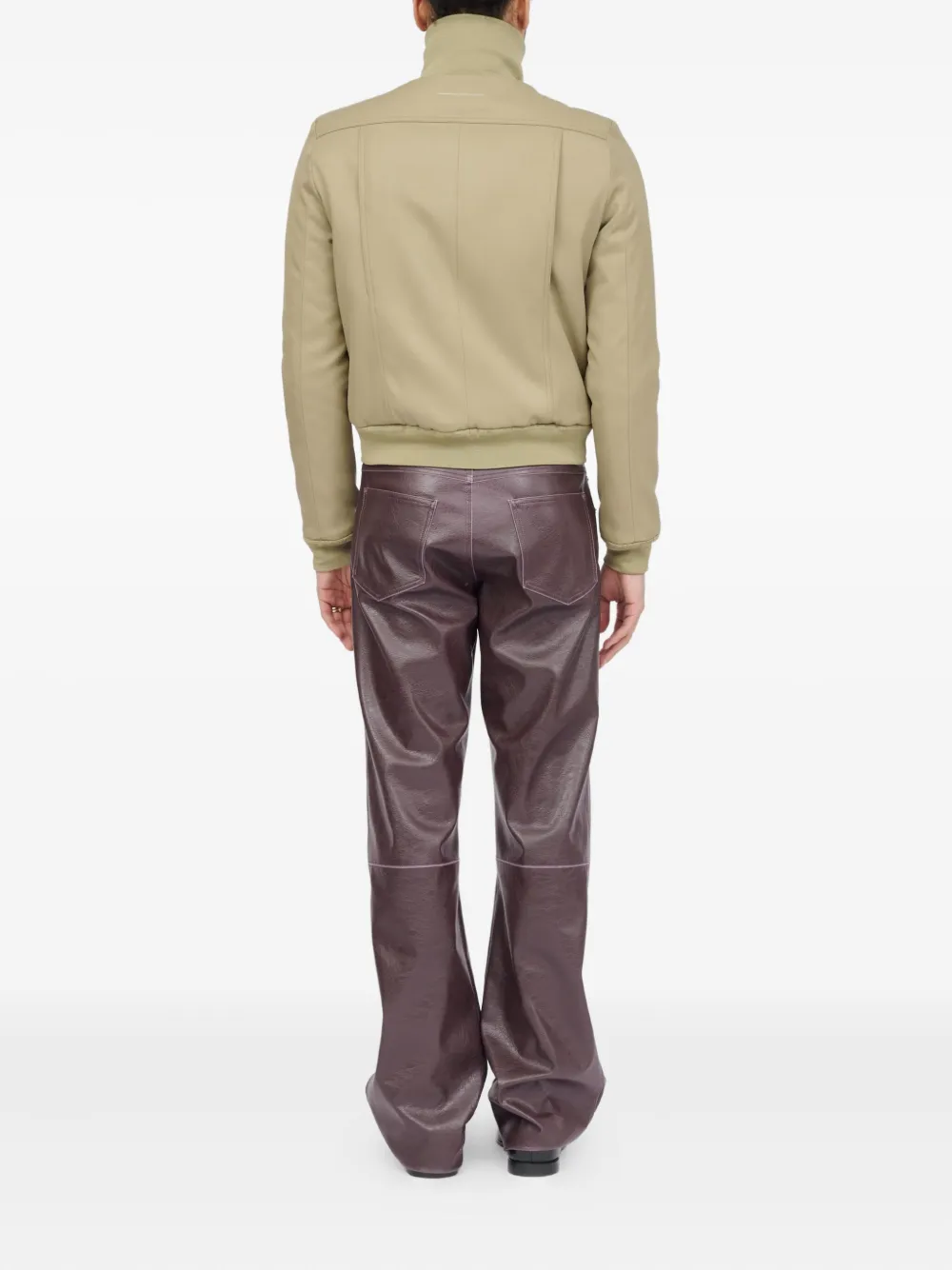 MM6 Maison Margiela Jack met hoge hals Beige