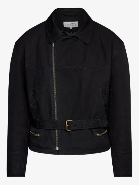 MM6 Maison Margiela chamarra con cierre asimétrico