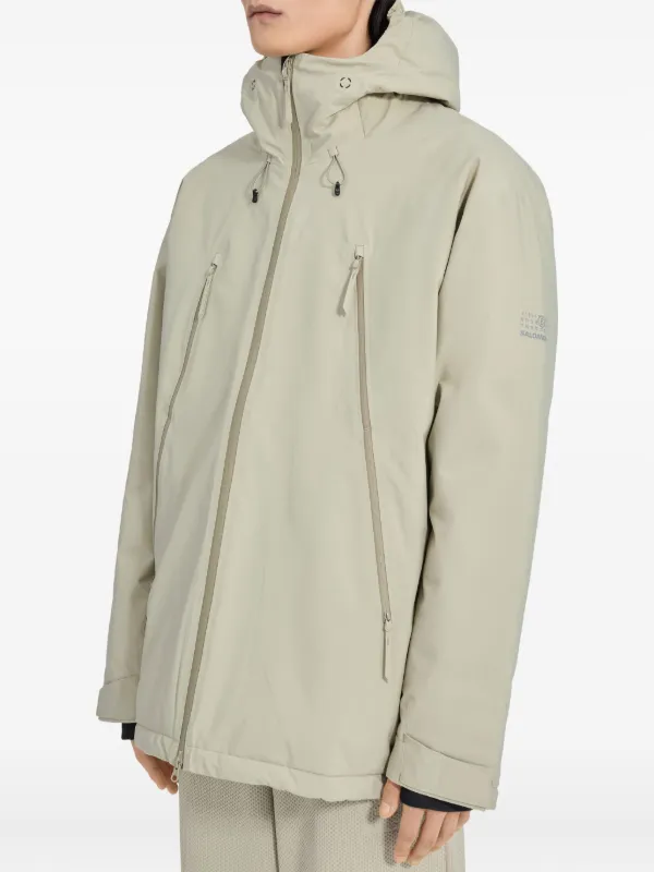 MM6 Maison Margiela X Salomon Hooded zip-front Jacket | Neutrals