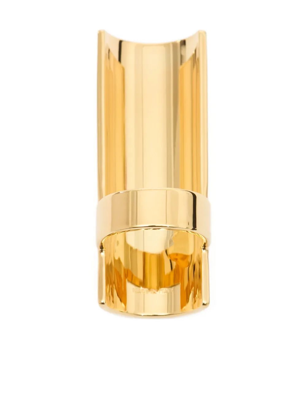 Mm6 Maison Margiela Engraved Open-band Ring In Gold