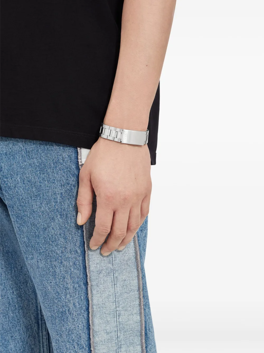 MM6 Maison Margiela ナンバープレート ブレスレット - シルバートーン MM6 Maison Margiela ナンバープレート ブレスレット - シルバートーン