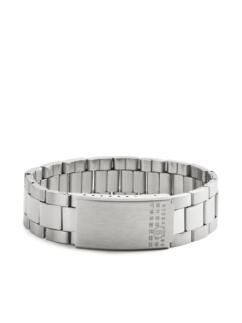 MM6 Maison Margiela numbered-plaque Bracelet | Silver | FARFETCH