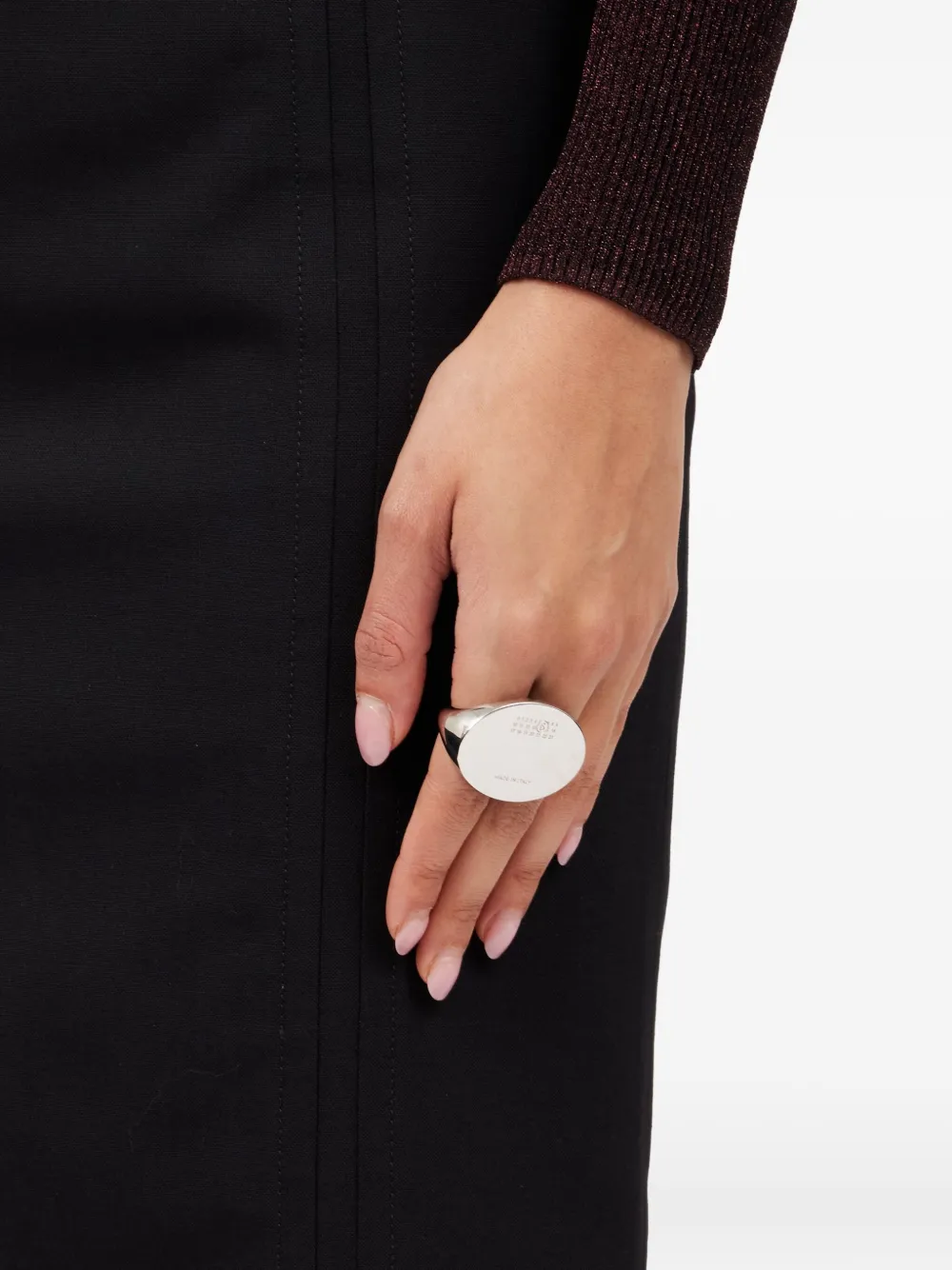 MM6 Maison Margiela oval-shaped ring | Image 2