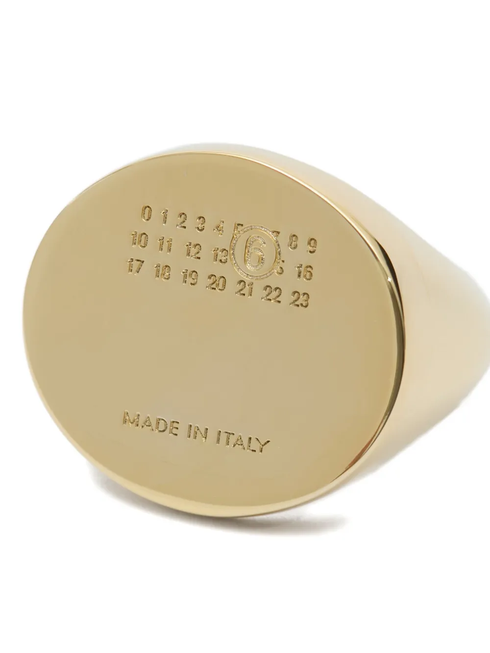 MM6 Maison Margiela Oval-plaque Ring in Gold, view 4