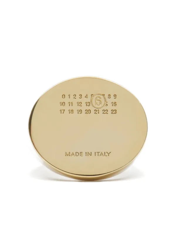 MM6 Maison Margiela オーバルプレート リング | ゴールドトーン