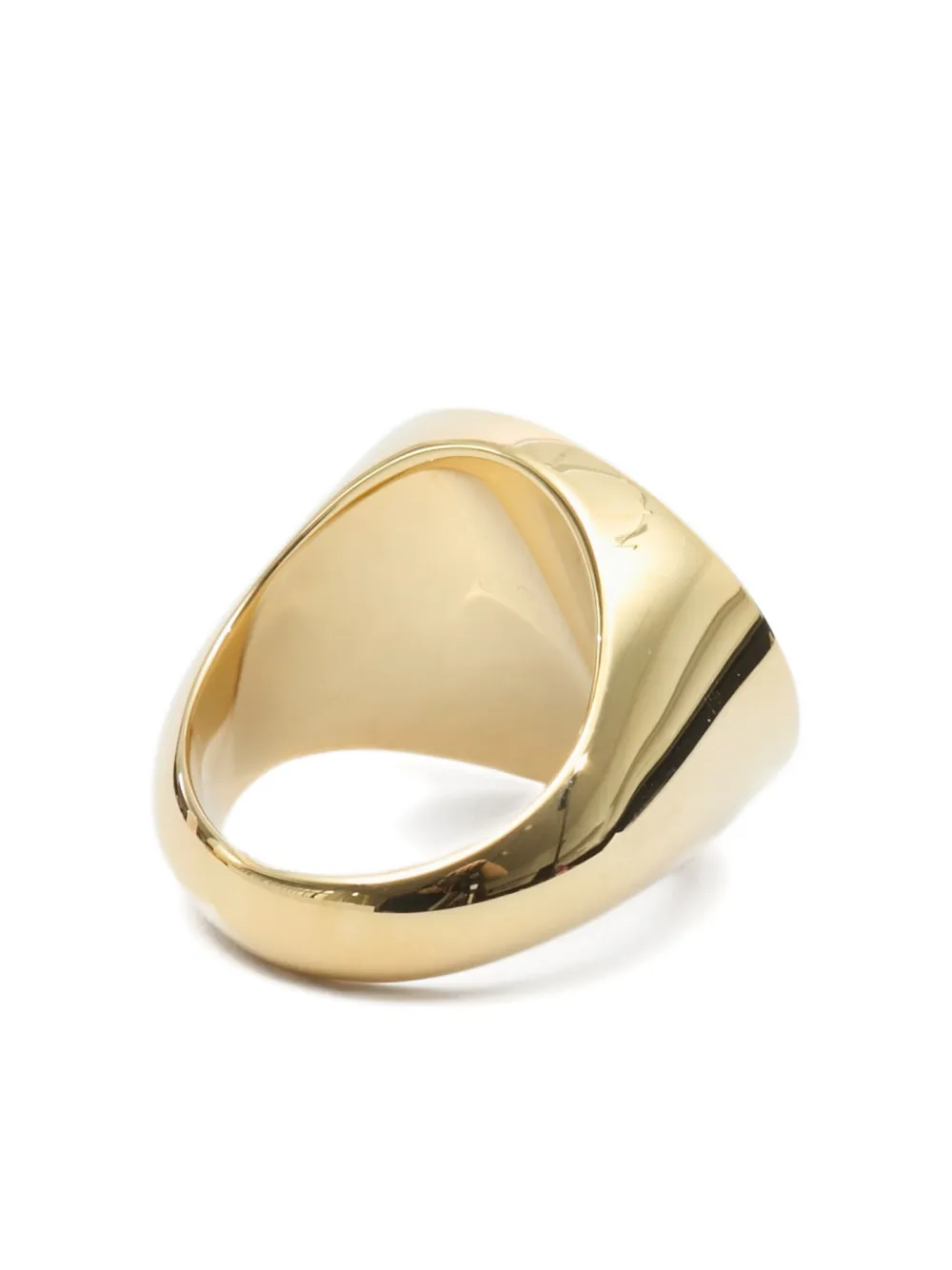 MM6 Maison Margiela Oval-plaque Ring in Gold, view 3