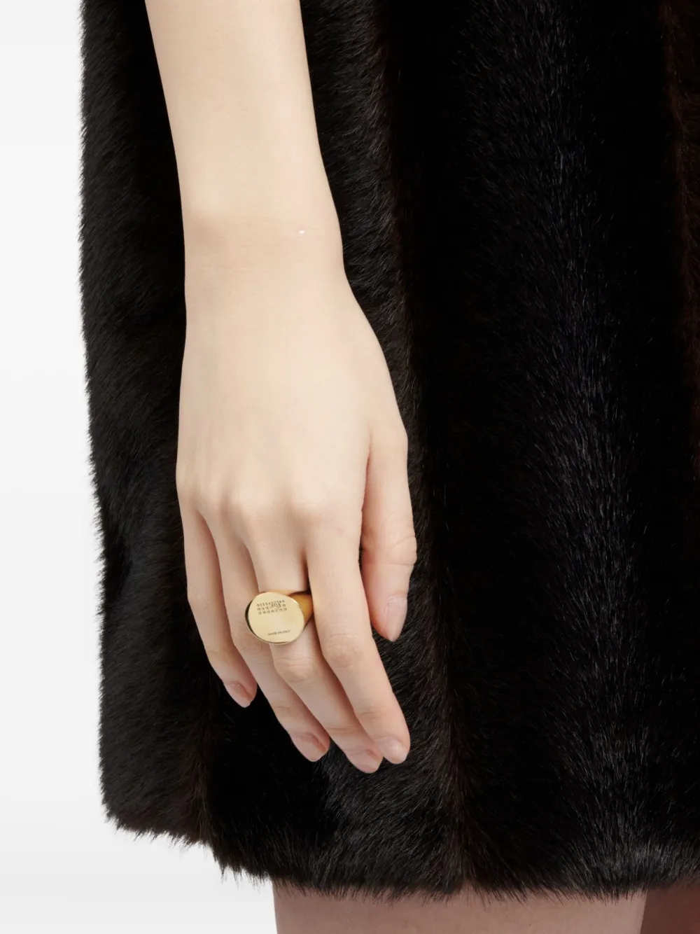 MM6 Maison Margiela Ring met ovalen plakkaat - Goud